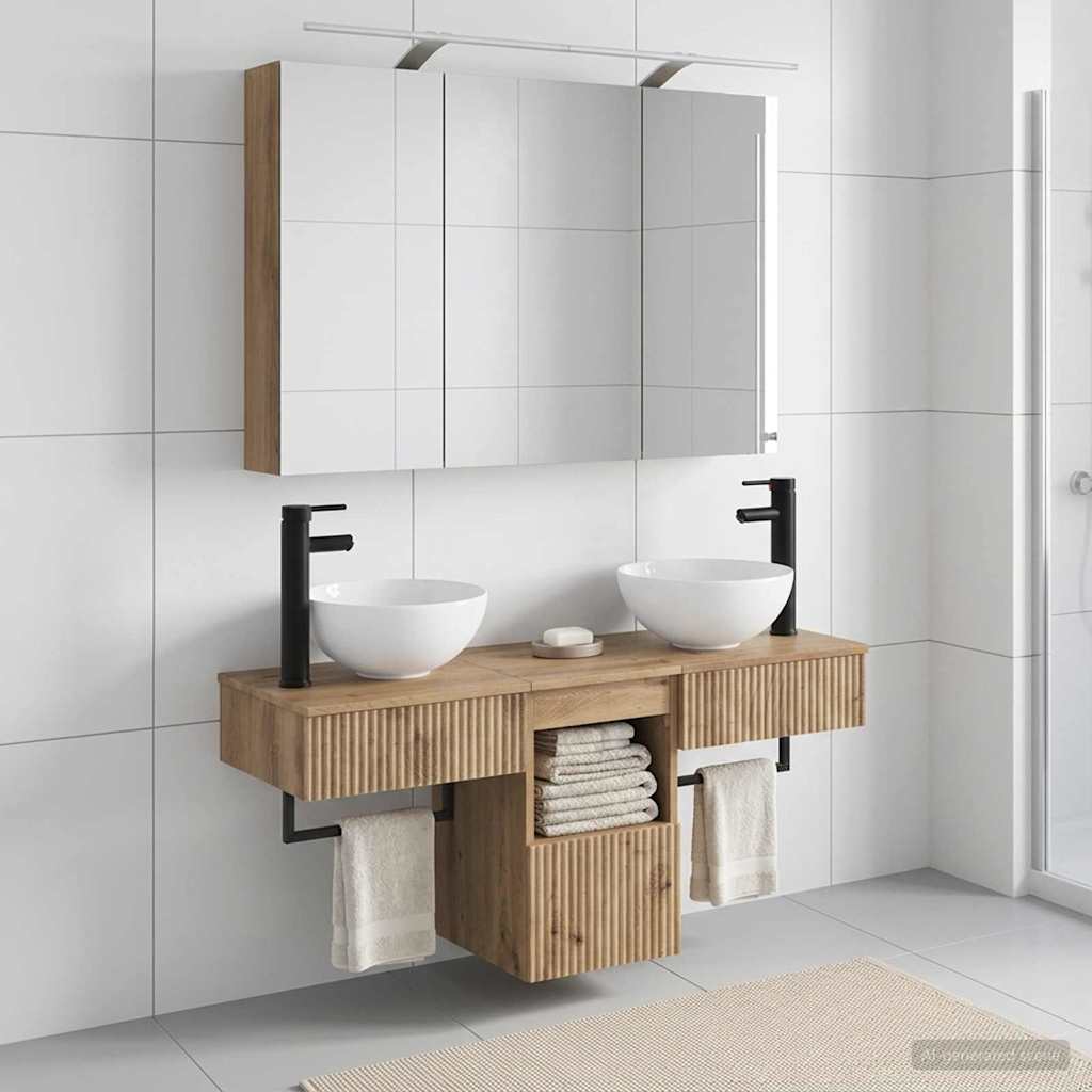 vidaXL Zestaw Szafek Łazienkowych 4 szt. Dąb artisan
