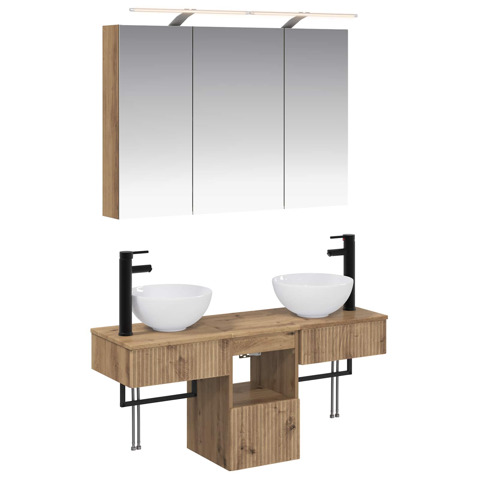 vidaXL Zestaw Szafek Łazienkowych 4 szt. Dąb artisan