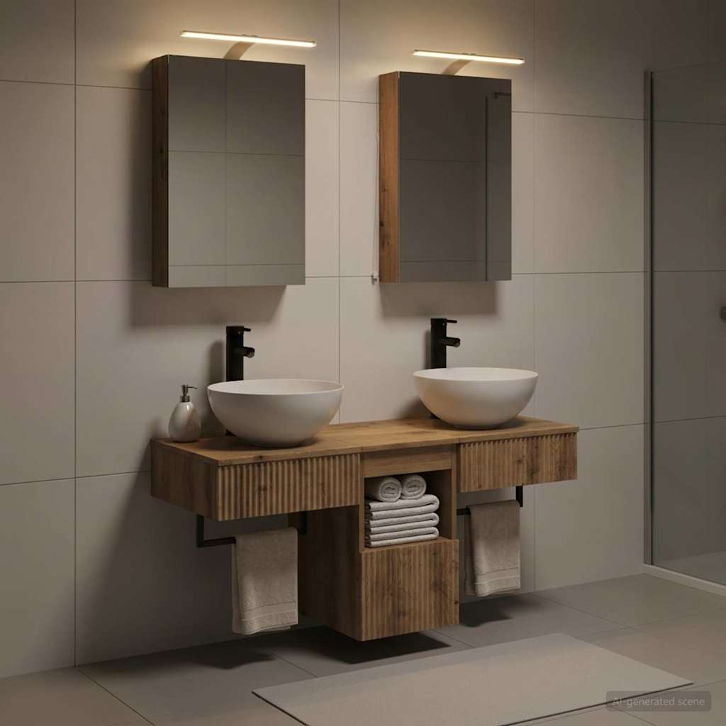 vidaXL Zestaw Szafek Łazienkowych 5 szt. Dąb artisan