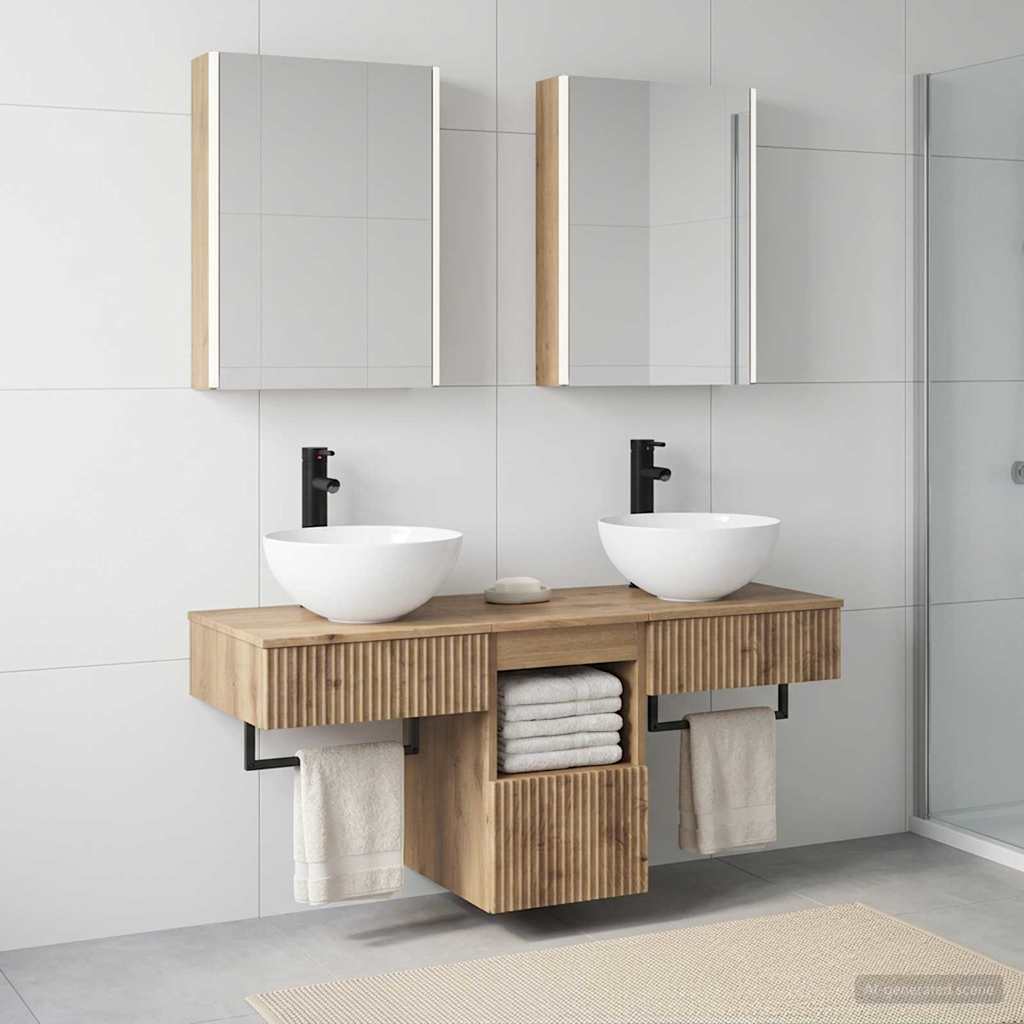 vidaXL Zestaw Szafek Łazienkowych 5 szt. Dąb artisan