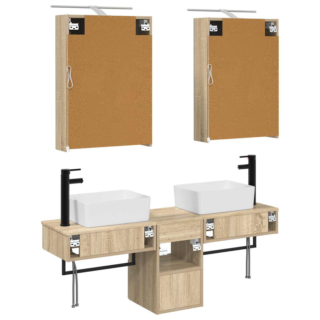 vidaXL Zestaw Szafek Łazienkowych 5 szt. dąb Sonoma