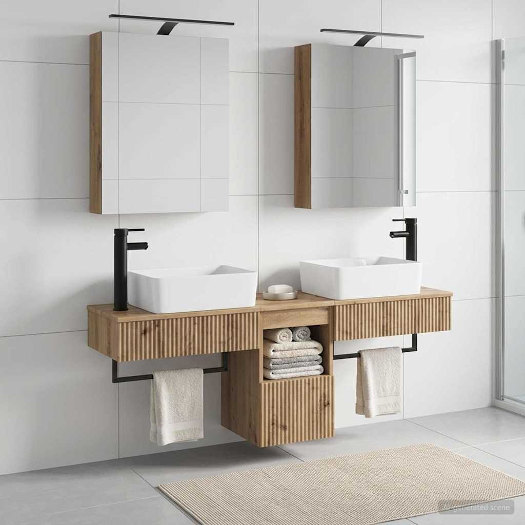 vidaXL Zestaw Szafek Łazienkowych 5 szt. Dąb artisan