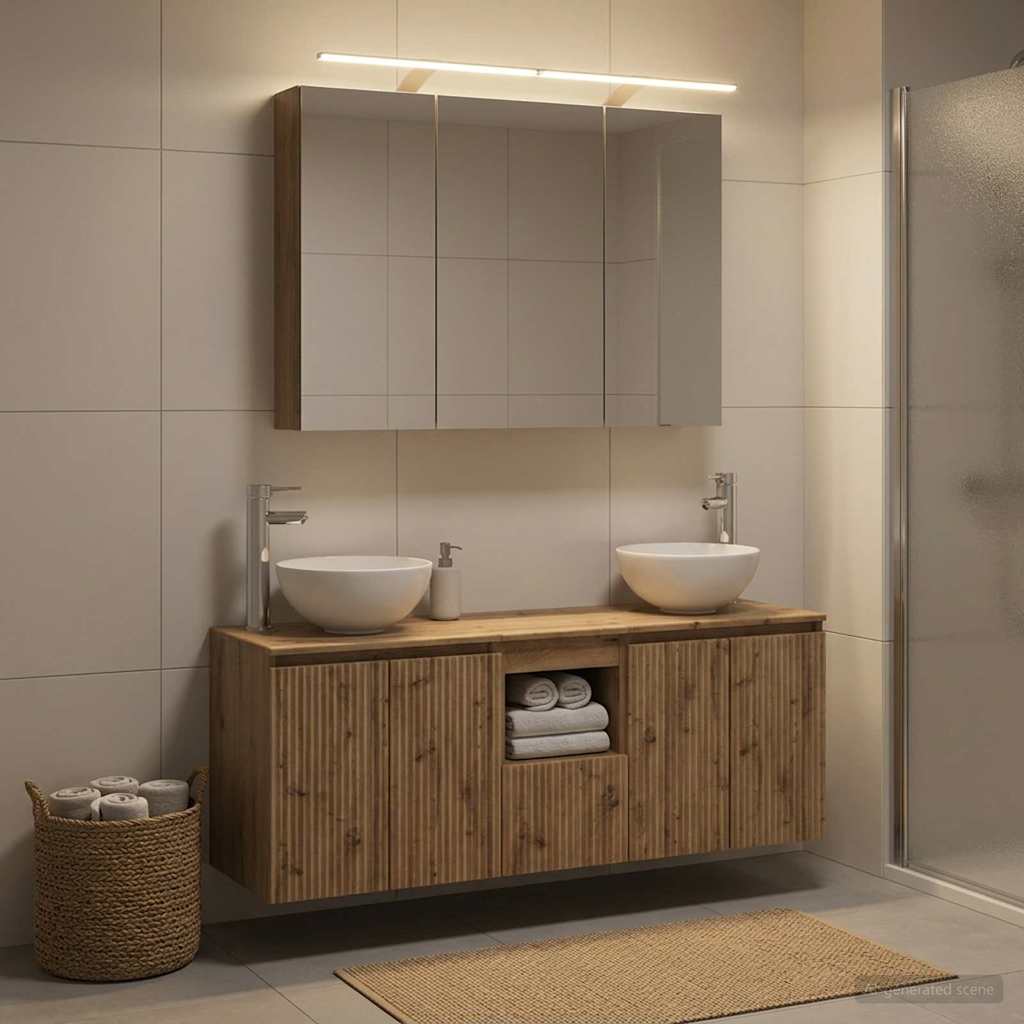 vidaXL Zestaw Szafek Łazienkowych 4 szt. Dąb artisan