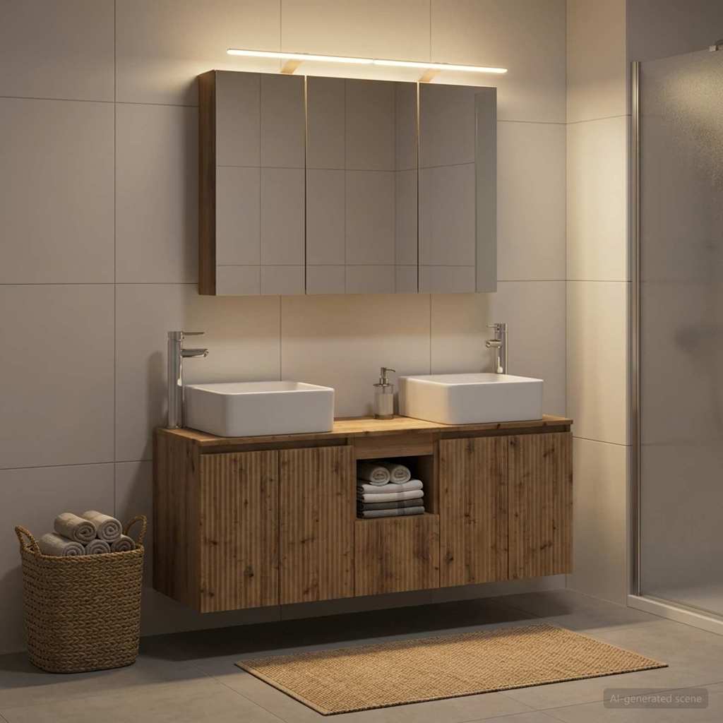 vidaXL Zestaw Szafek Łazienkowych 4 szt. Dąb artisan