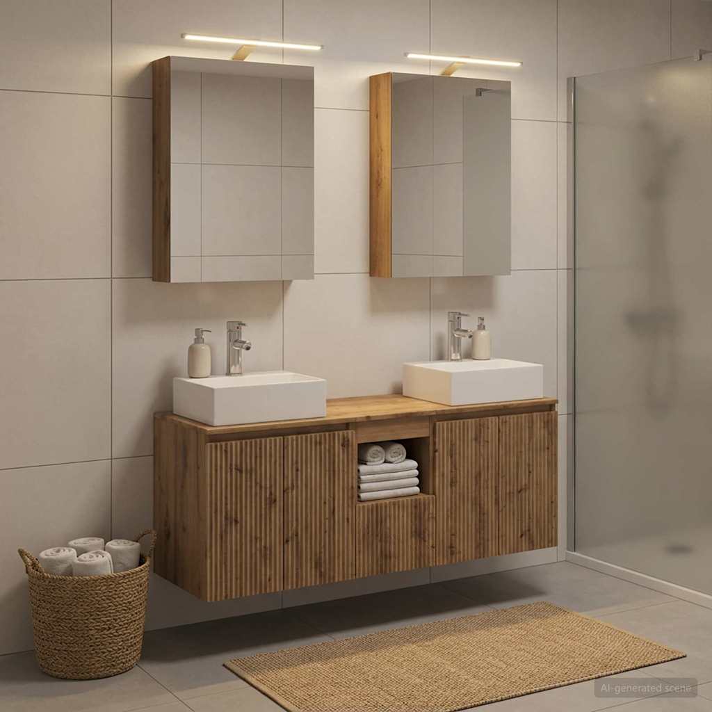vidaXL Zestaw Szafek Łazienkowych 5 szt. Dąb artisan