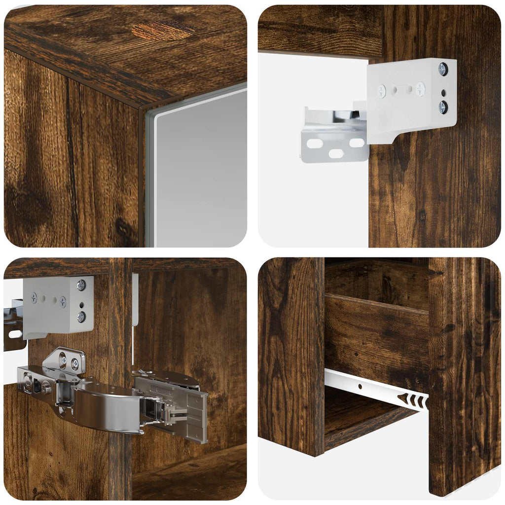 vidaXL Zestaw Szafek Łazienkowych 5 szt. Dąb wędzony