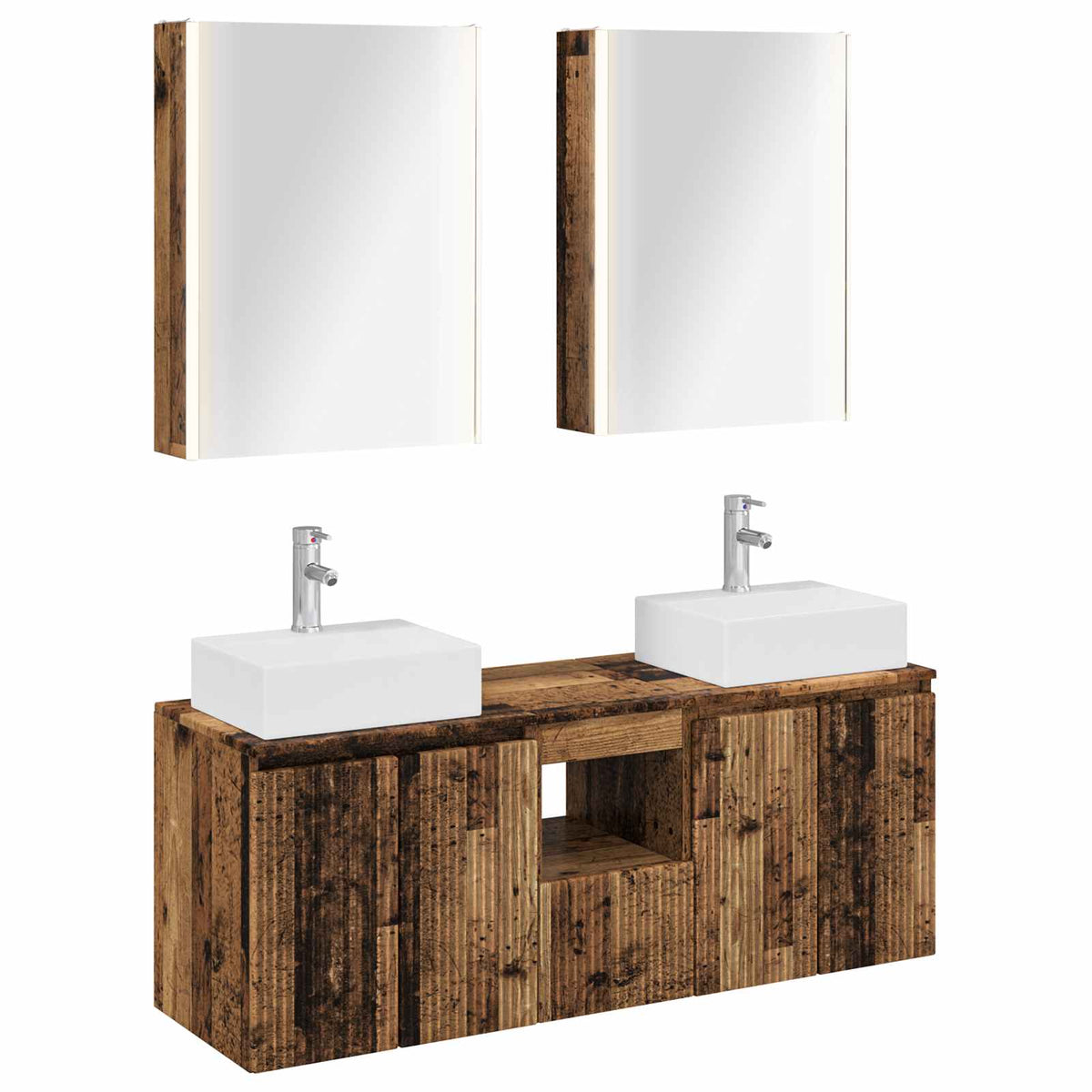 vidaXL Zestaw Szafek Łazienkowych 5 szt. Stare drewno