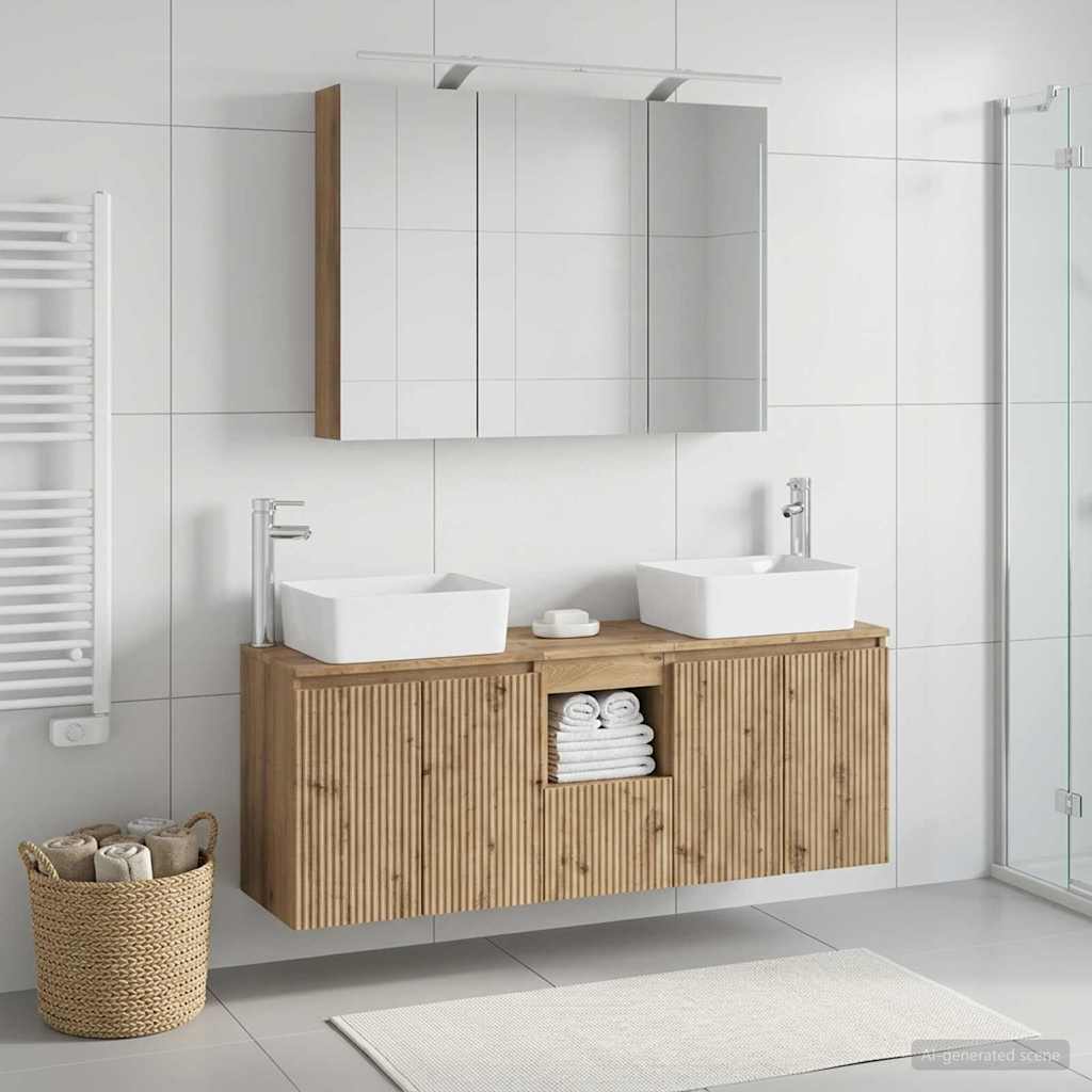 vidaXL Zestaw Szafek Łazienkowych 4 szt. Dąb artisan