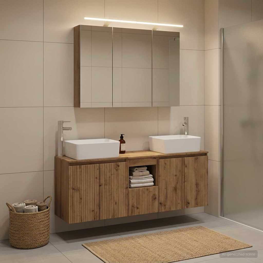 vidaXL Zestaw Szafek Łazienkowych 4 szt. Dąb artisan