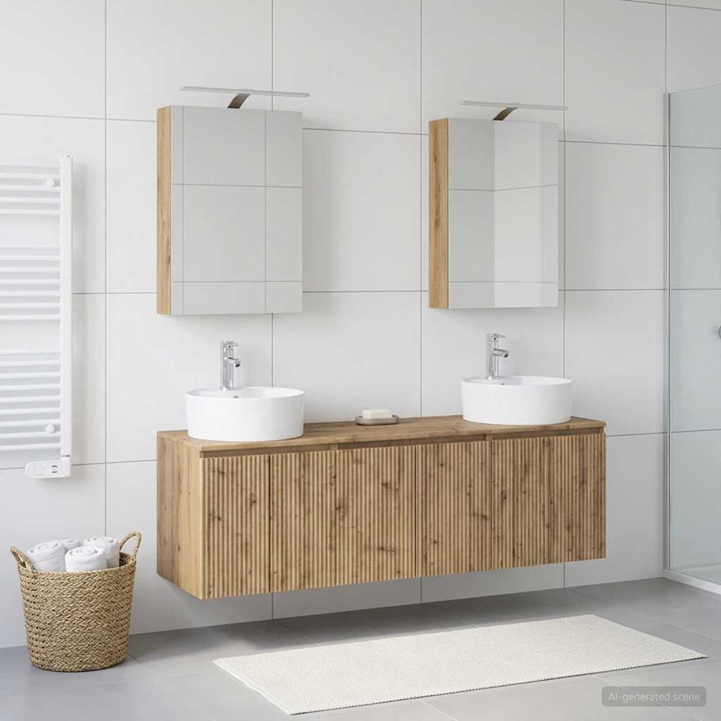 vidaXL Zestaw Szafek Łazienkowych 5 szt. Dąb artisan