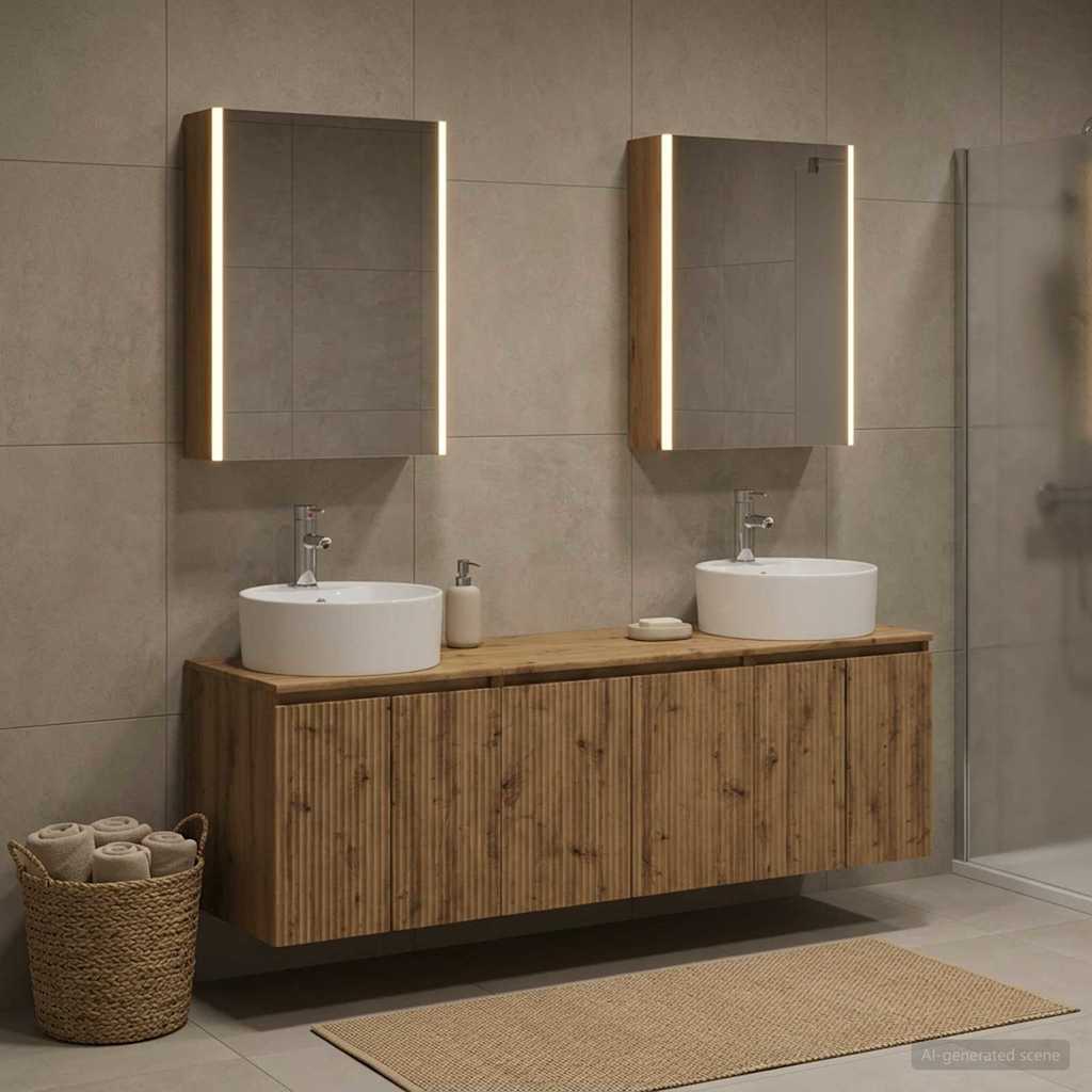 vidaXL Zestaw Szafek Łazienkowych 5 szt. Dąb artisan