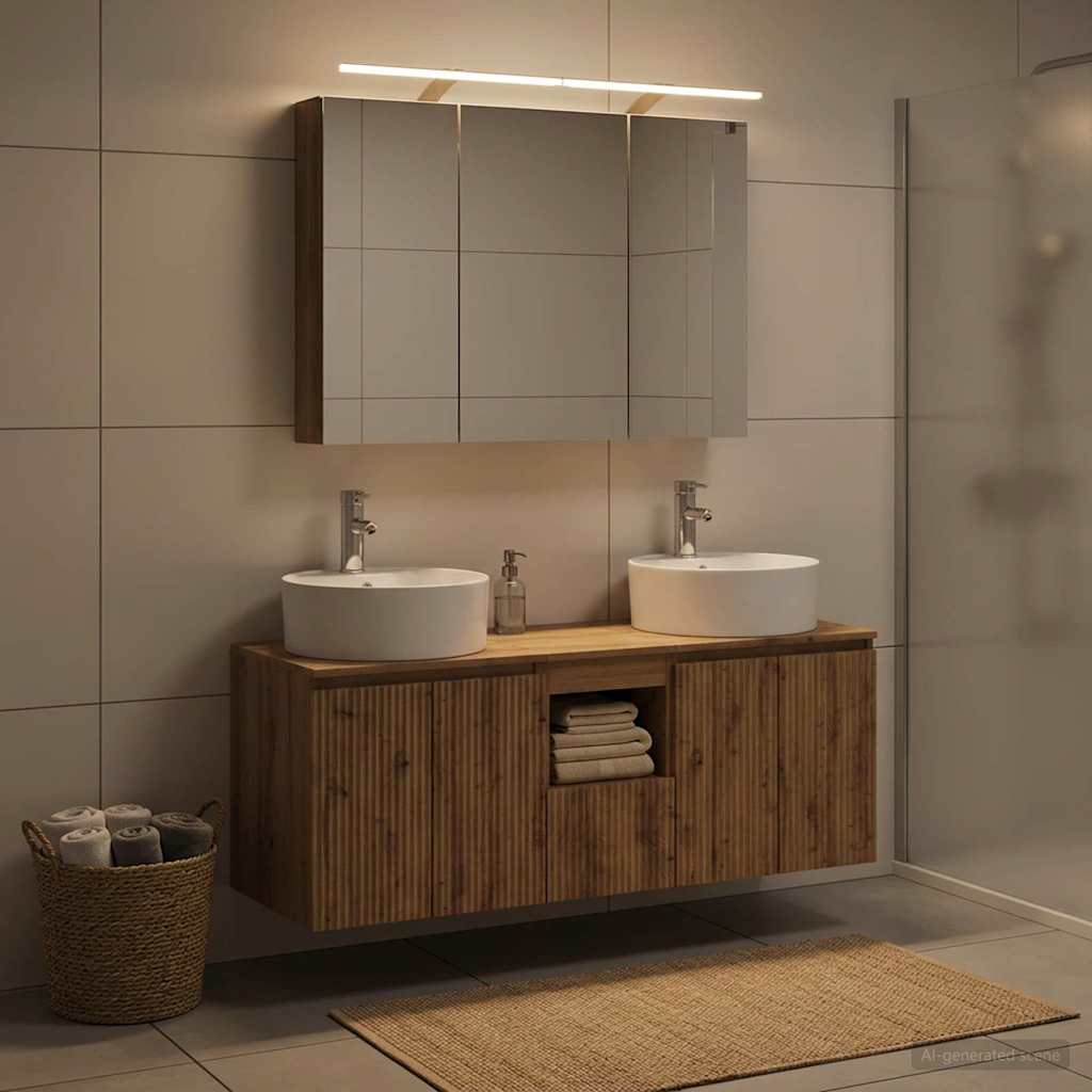 vidaXL Zestaw Szafek Łazienkowych 4 szt. Dąb artisan
