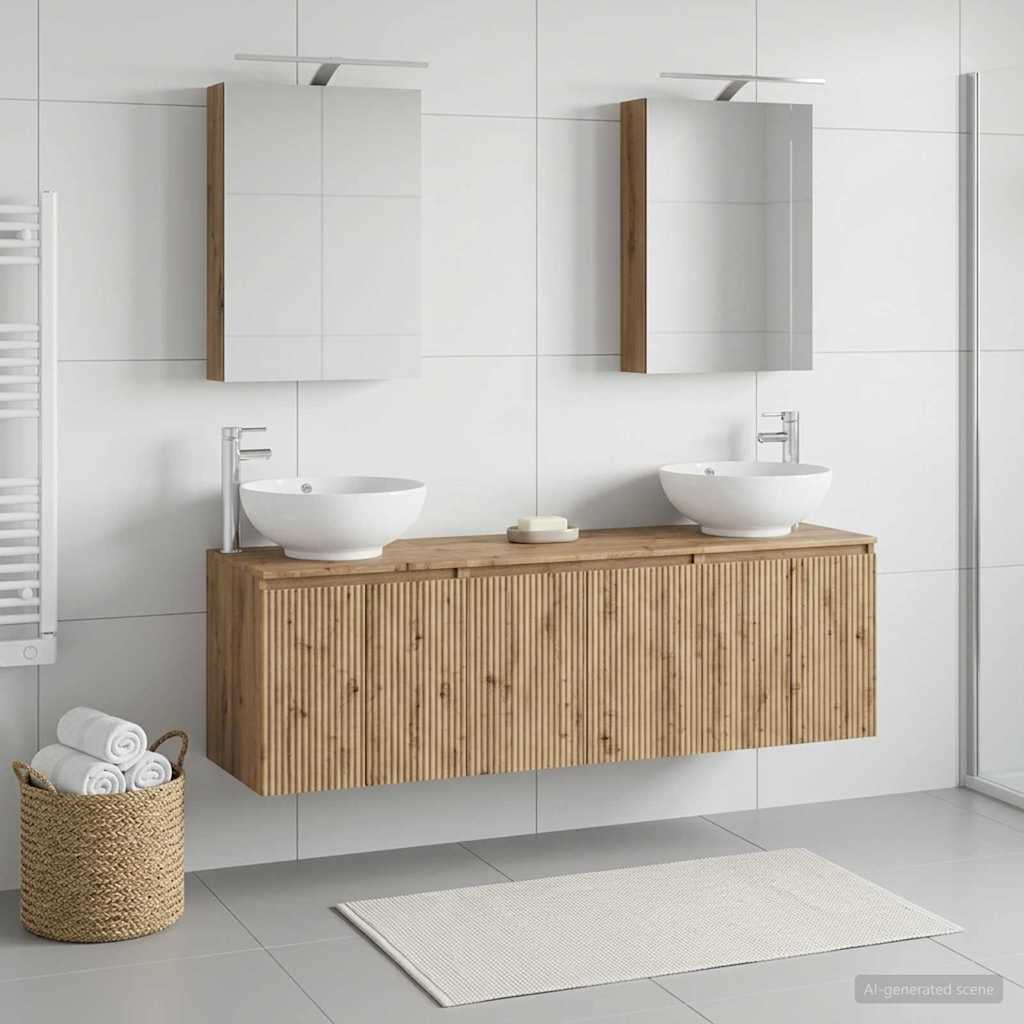 vidaXL Zestaw Szafek Łazienkowych 5 szt. Dąb artisan