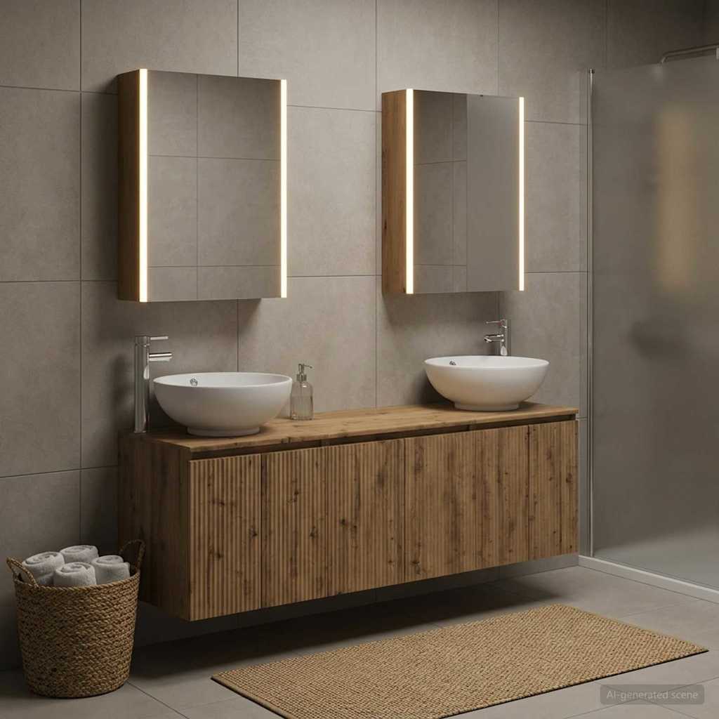 vidaXL Zestaw Szafek Łazienkowych 5 szt. Dąb artisan