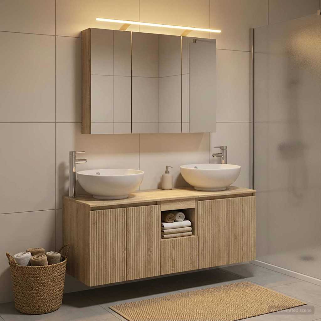vidaXL Zestaw Szafek Łazienkowych 4 szt. dąb Sonoma