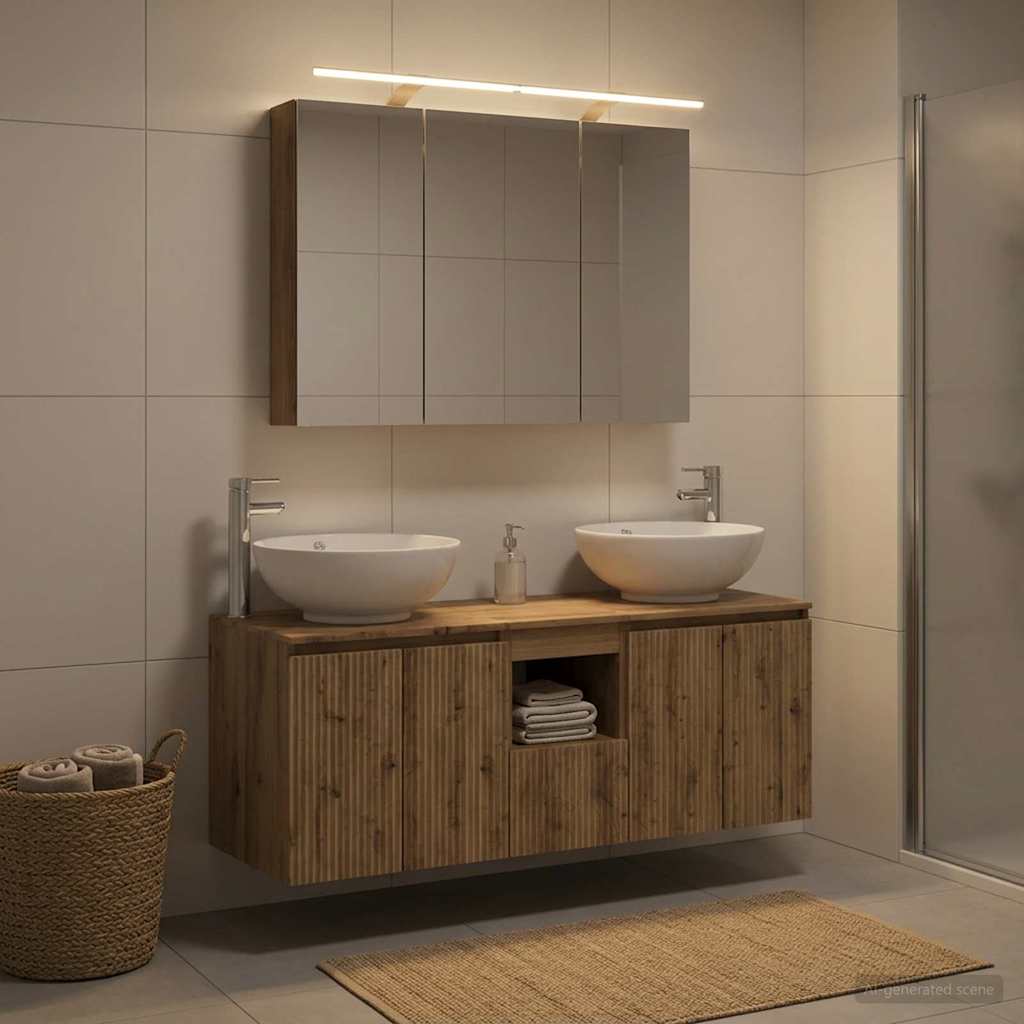 vidaXL Zestaw Szafek Łazienkowych 4 szt. Dąb artisan