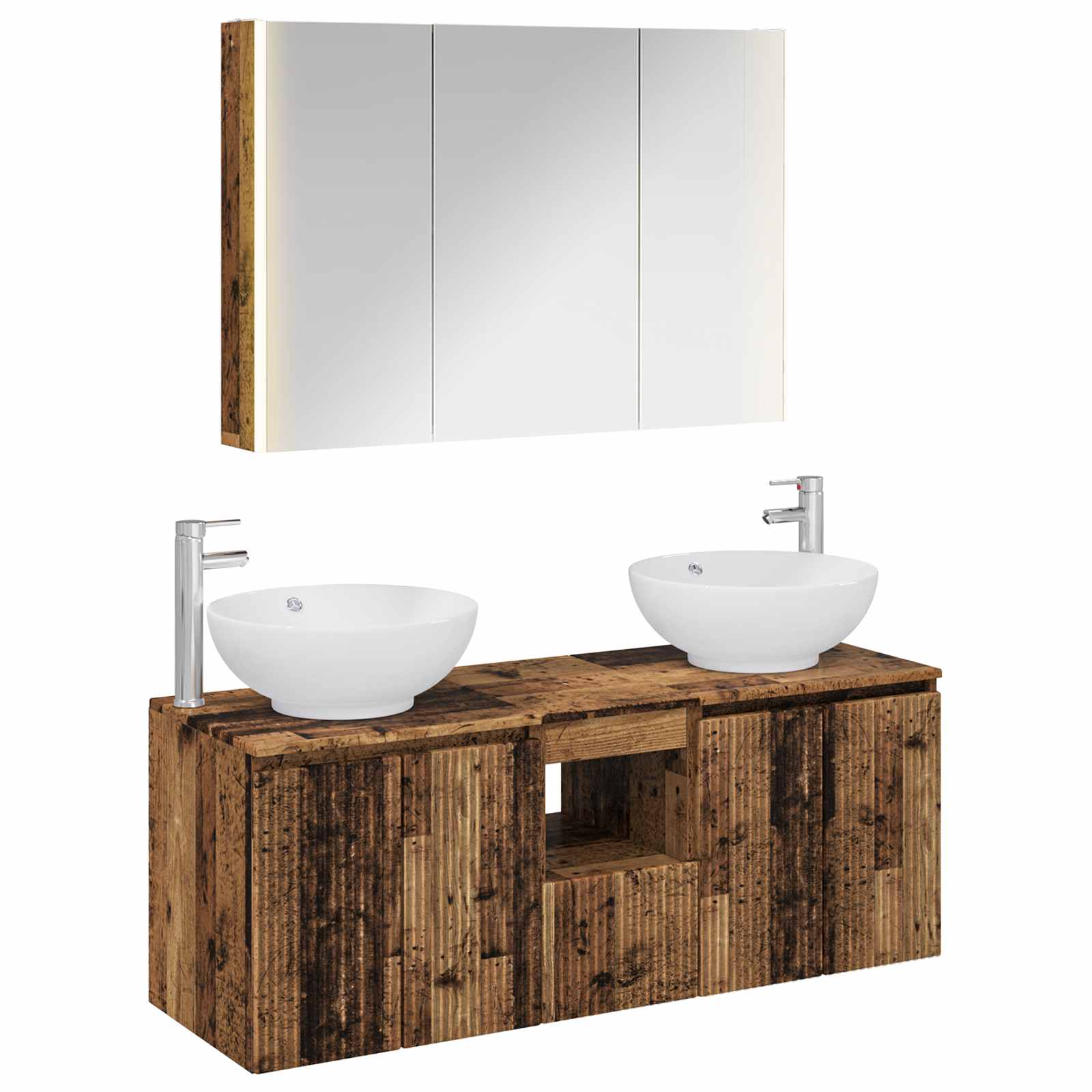 vidaXL Zestaw Szafek Łazienkowych 4 szt. Stare drewno