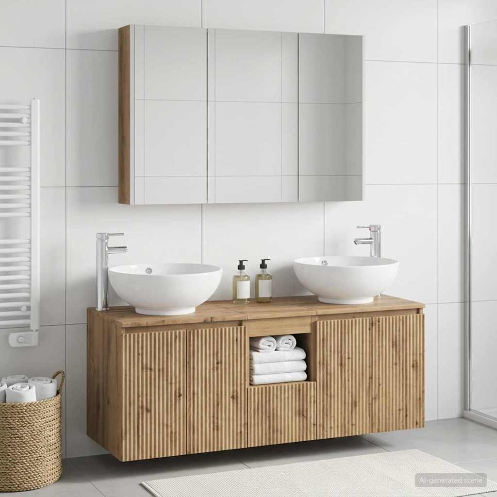 vidaXL Zestaw Szafek Łazienkowych 4 szt. Dąb artisan