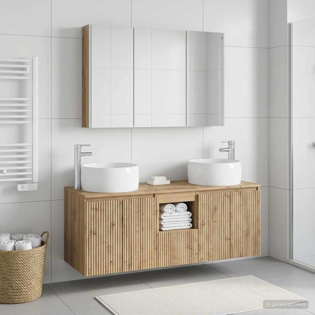 vidaXL Zestaw Szafek Łazienkowych 4 szt. Dąb artisan