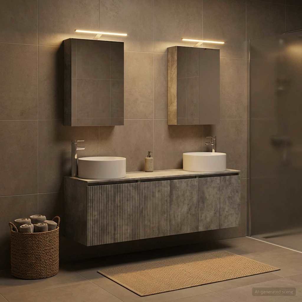 vidaXL Zestaw Szafek Łazienkowych 5 szt. Betonowy szary