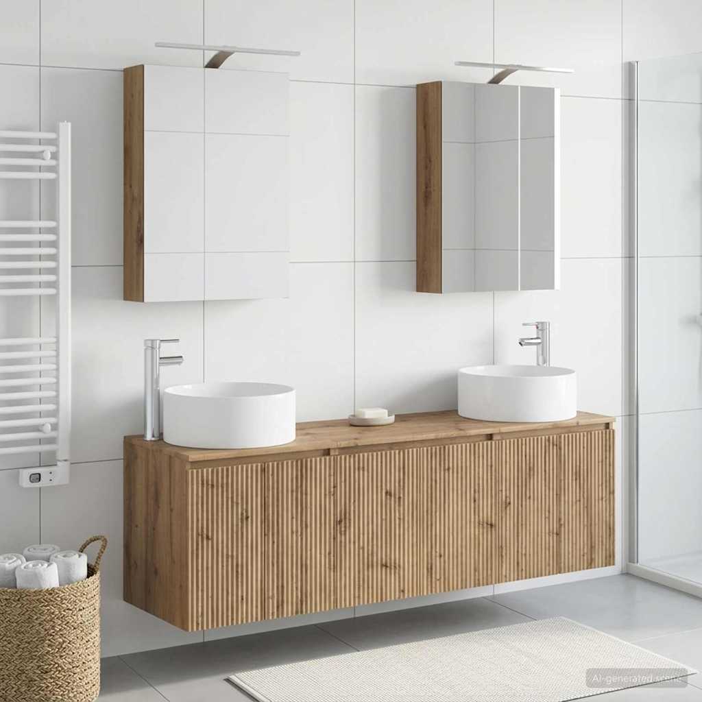 vidaXL Zestaw Szafek Łazienkowych 5 szt. Dąb artisan