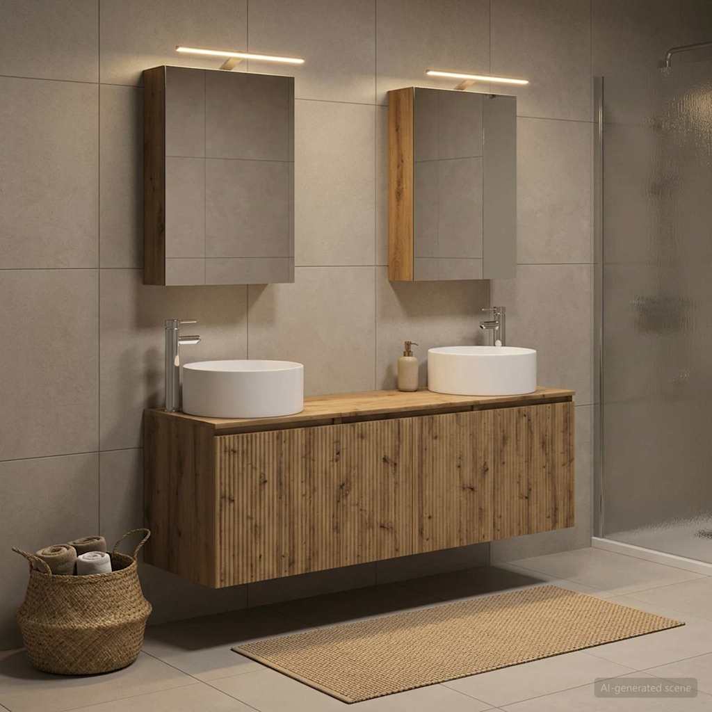 vidaXL Zestaw Szafek Łazienkowych 5 szt. Dąb artisan