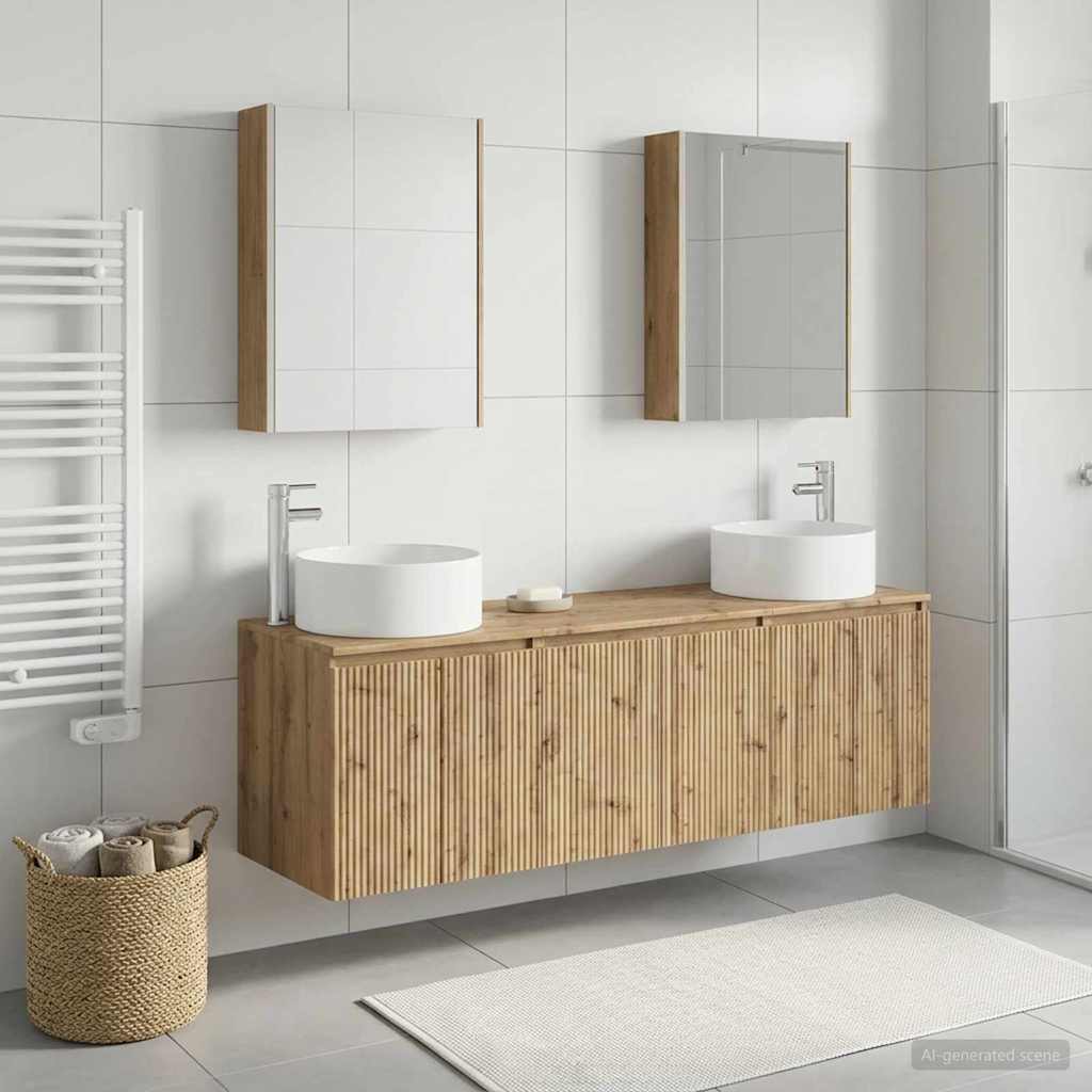 vidaXL Zestaw Szafek Łazienkowych 5 szt. Dąb artisan