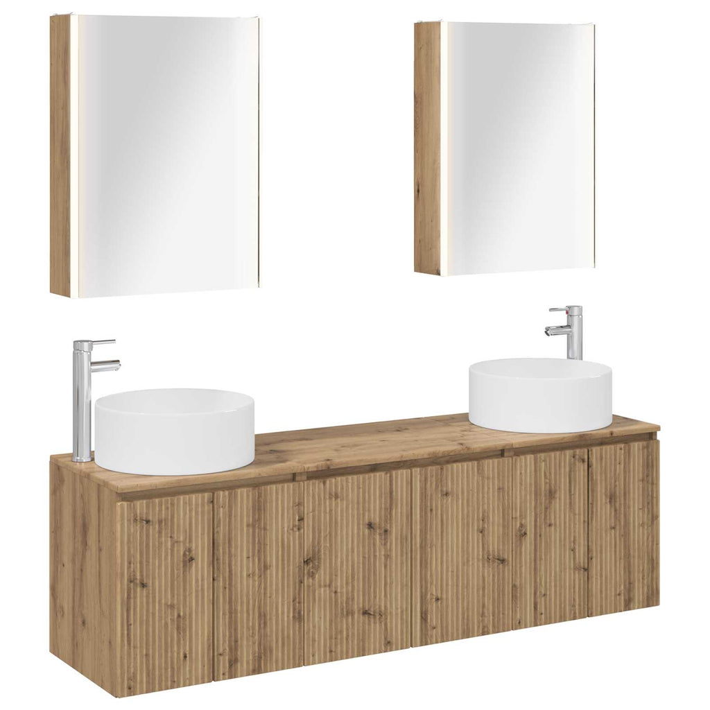 vidaXL Zestaw Szafek Łazienkowych 5 szt. Dąb artisan