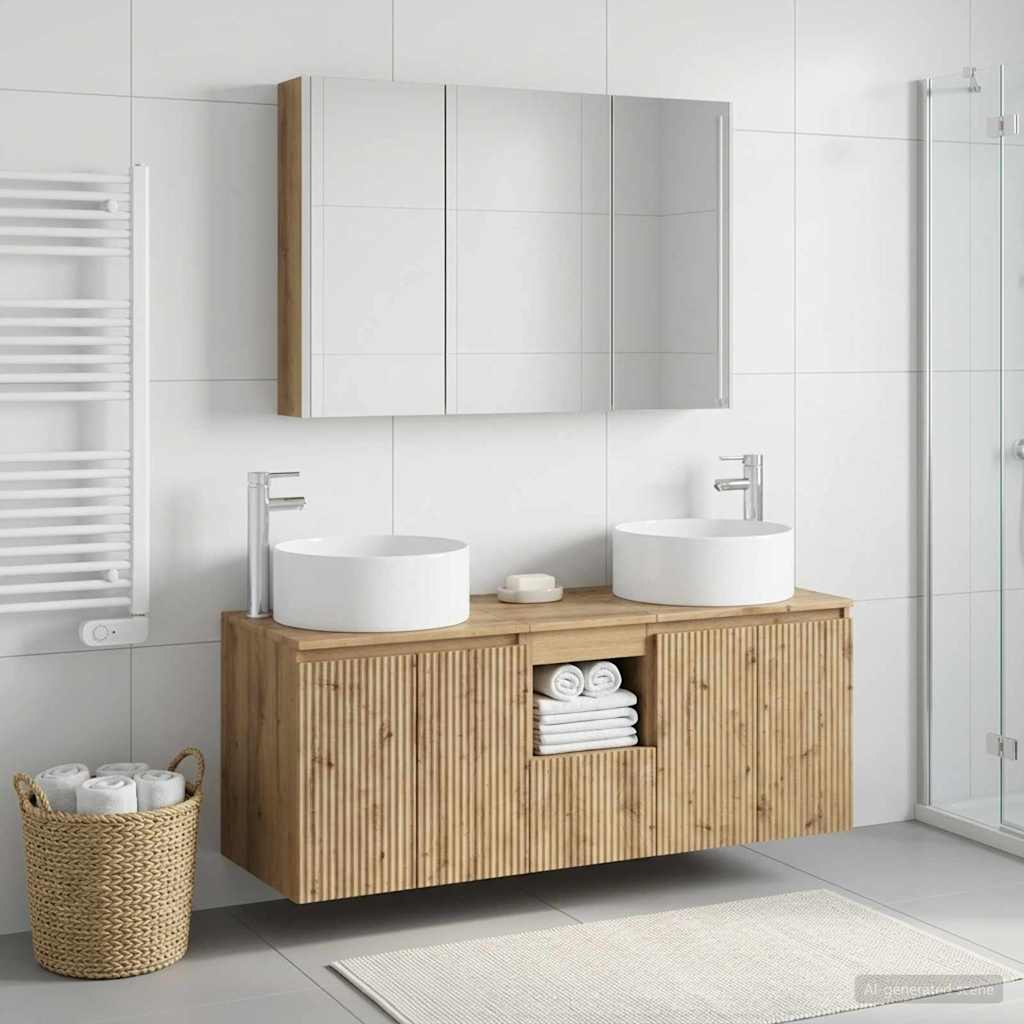 vidaXL Zestaw Szafek Łazienkowych 4 szt. Dąb artisan