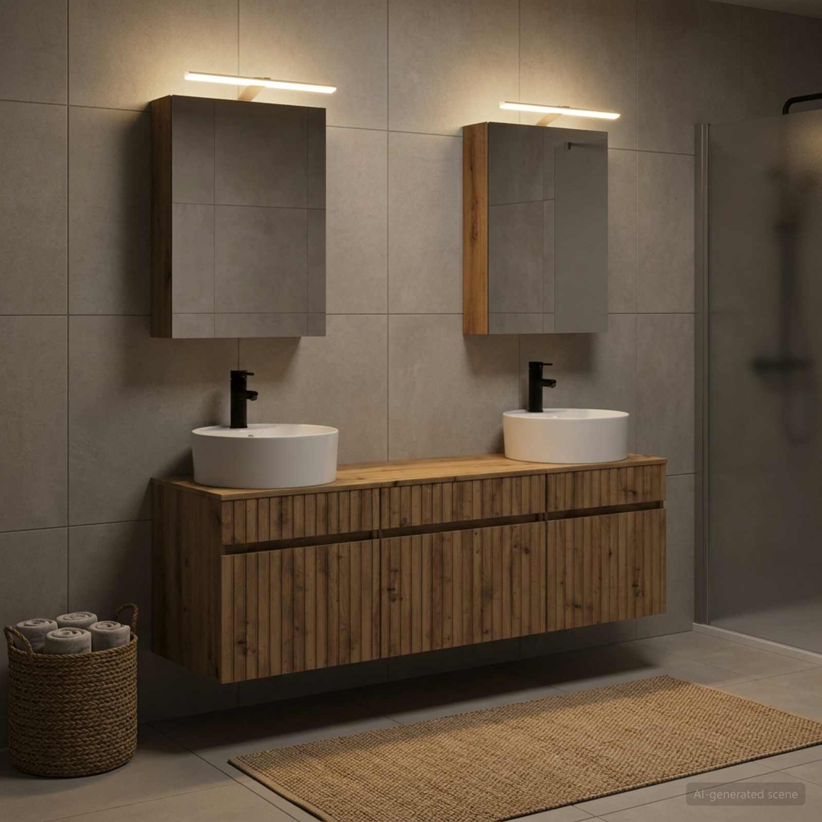 vidaXL Zestaw Szafek Łazienkowych 5 szt. Dąb artisan