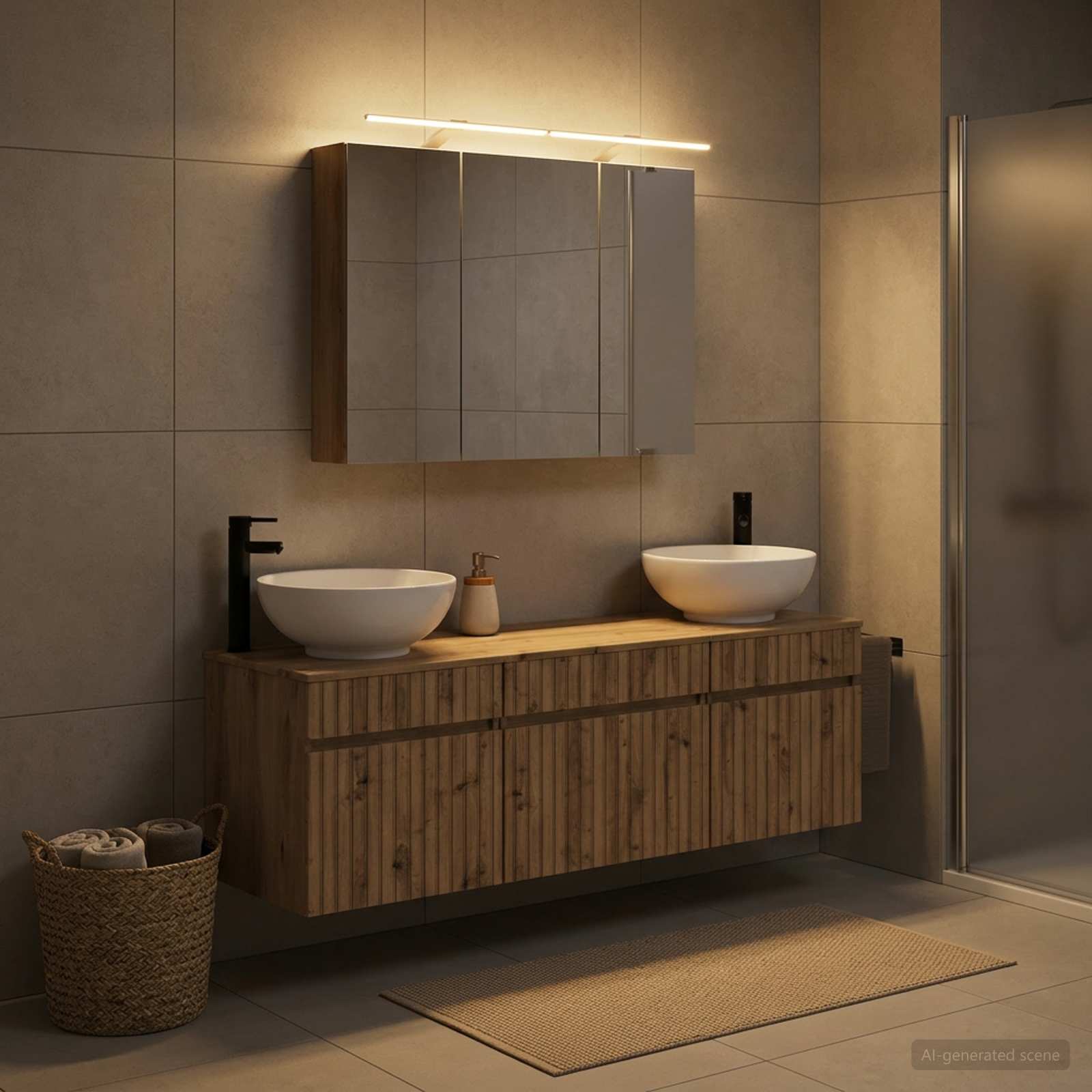 vidaXL Zestaw Szafek Łazienkowych 4 szt. Dąb artisan