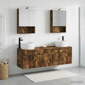 vidaXL Zestaw Szafek Łazienkowych 5 szt. Dąb wędzony
