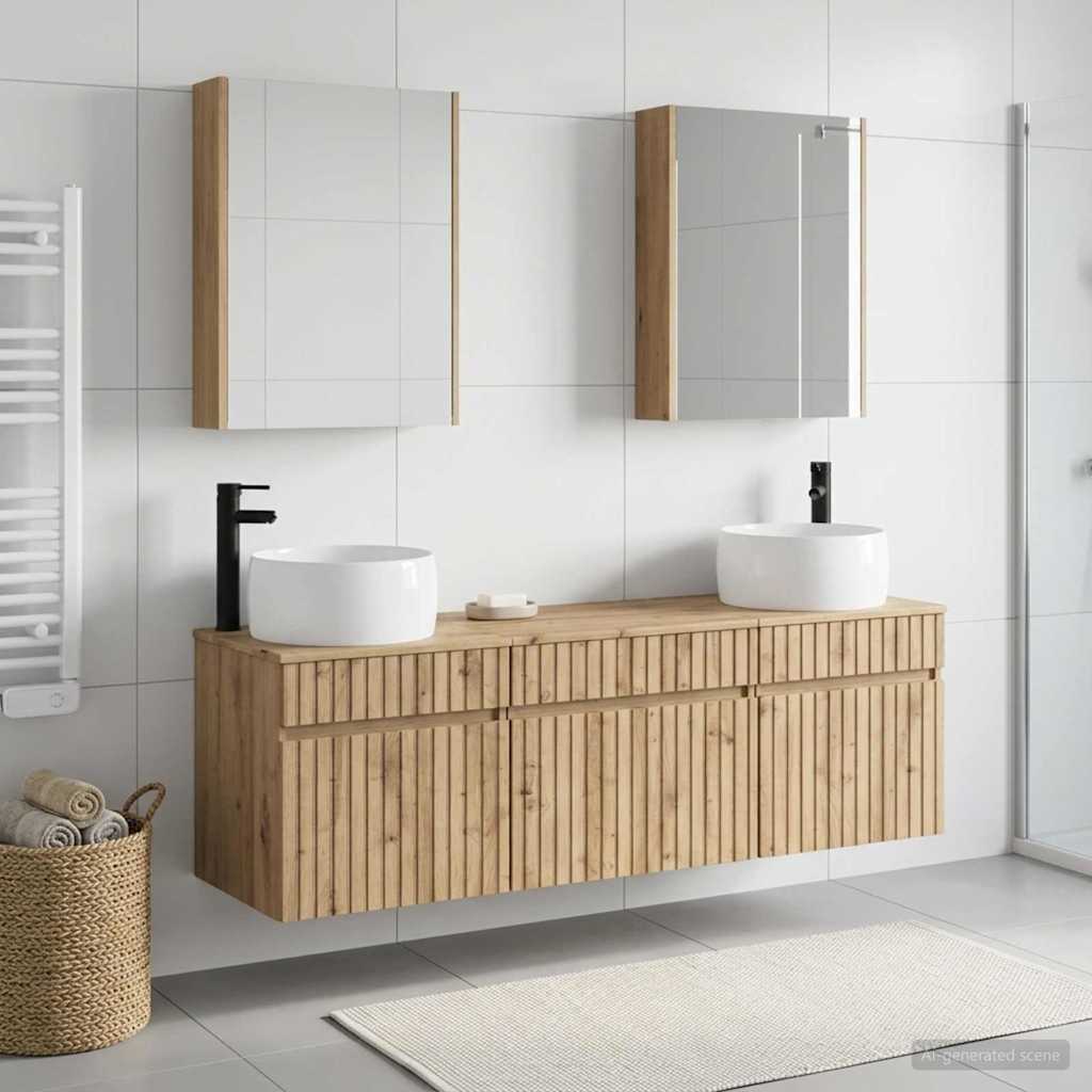 vidaXL Zestaw Szafek Łazienkowych 5 szt. Dąb artisan