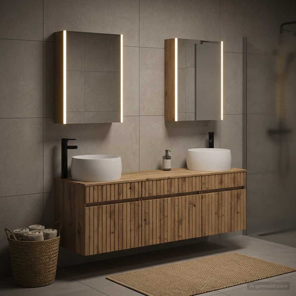 vidaXL Zestaw Szafek Łazienkowych 5 szt. Dąb artisan