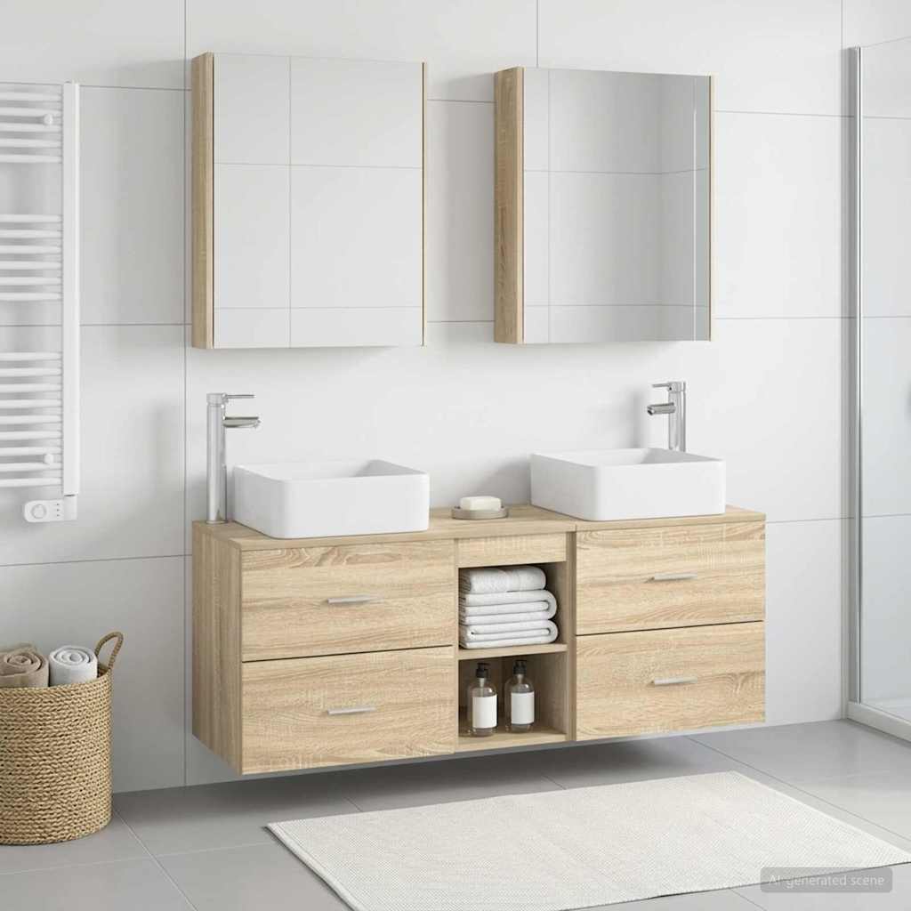 vidaXL Zestaw mebli łazienkowych 5 pcs dąb Sonoma