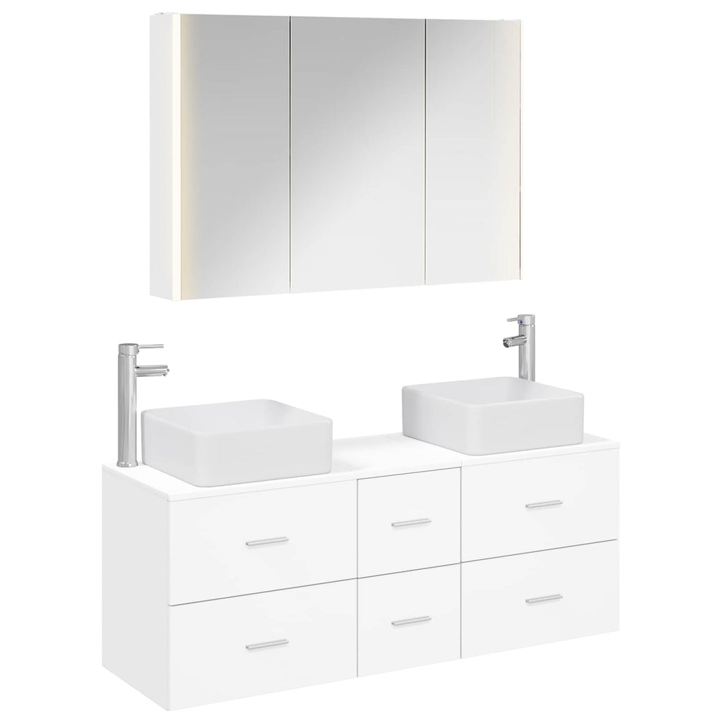 vidaXL Zestaw mebli łazienkowych 4 pcs Biały