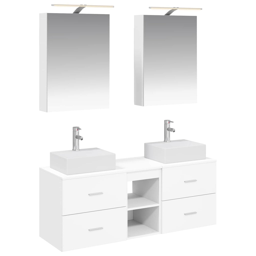 vidaXL Zestaw mebli łazienkowych 5 pcs Biały