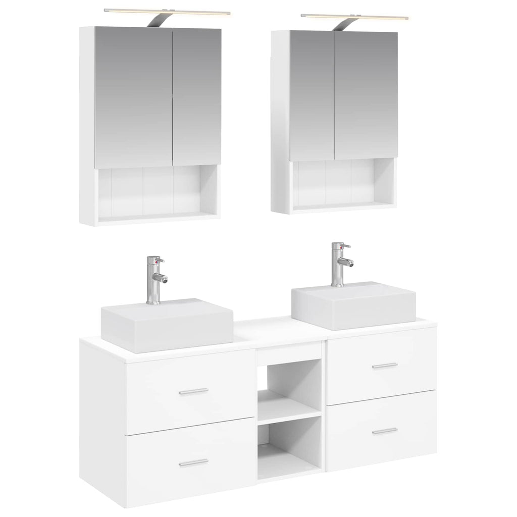 vidaXL Zestaw mebli łazienkowych 5 pcs Biały