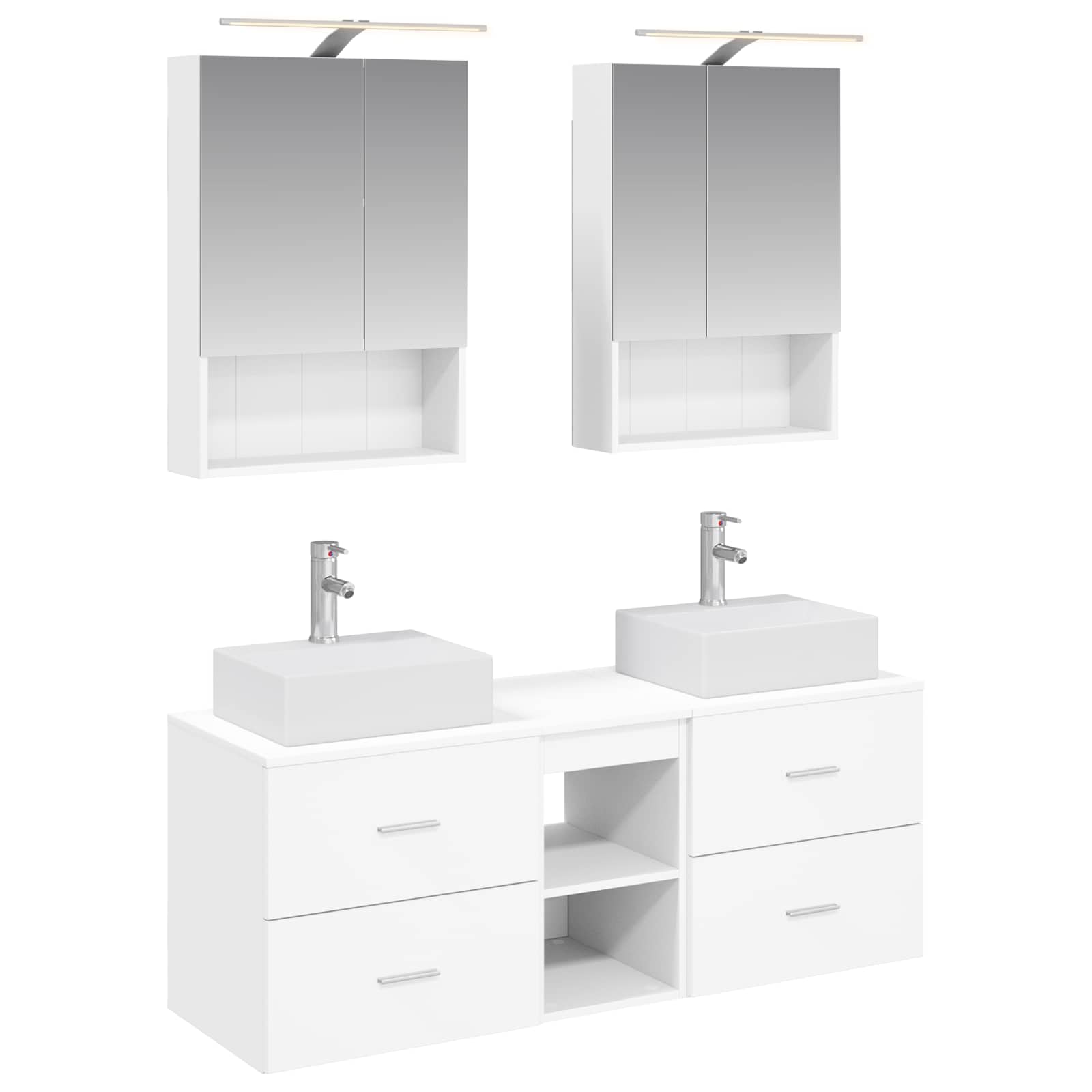 vidaXL Zestaw mebli łazienkowych 5 pcs Biały
