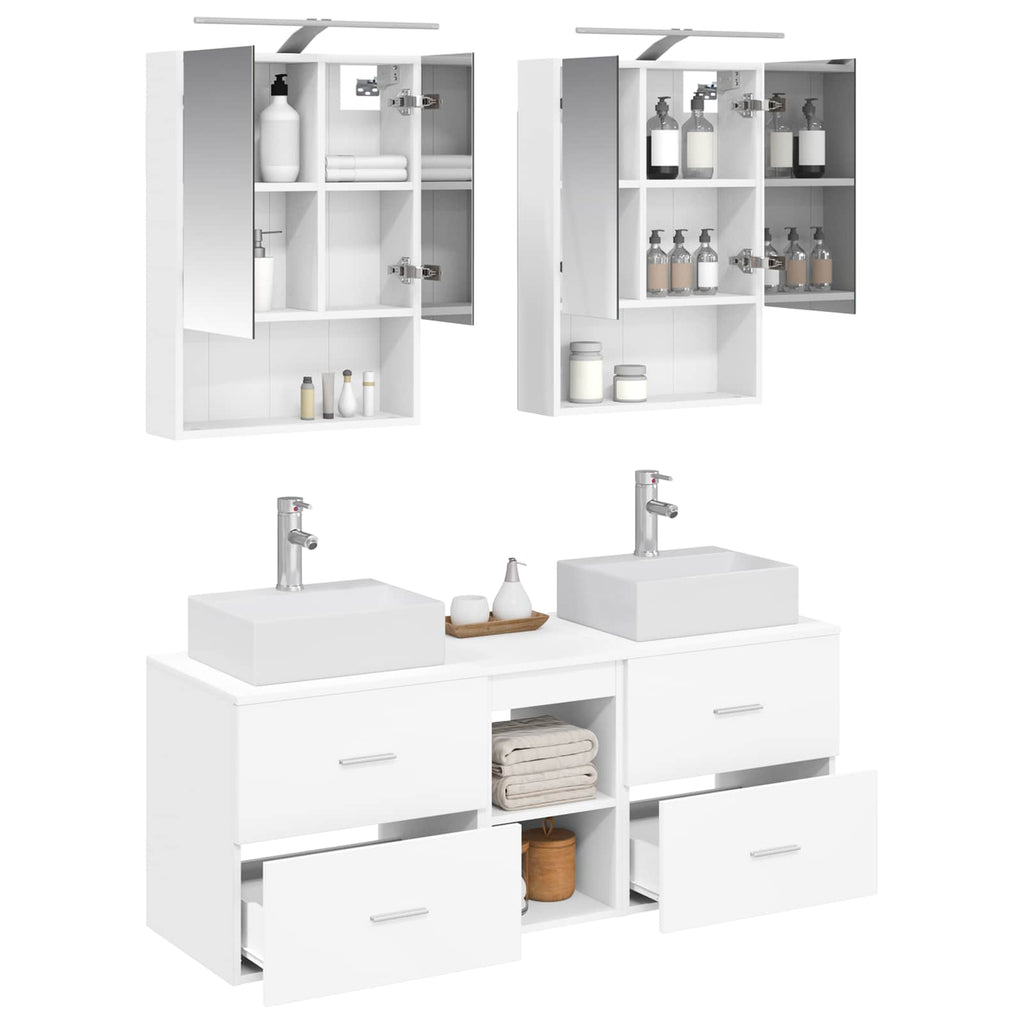 vidaXL Zestaw mebli łazienkowych 5 pcs Biały