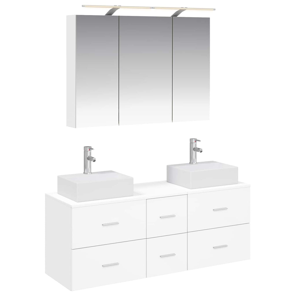 vidaXL Zestaw mebli łazienkowych 4 pcs Biały