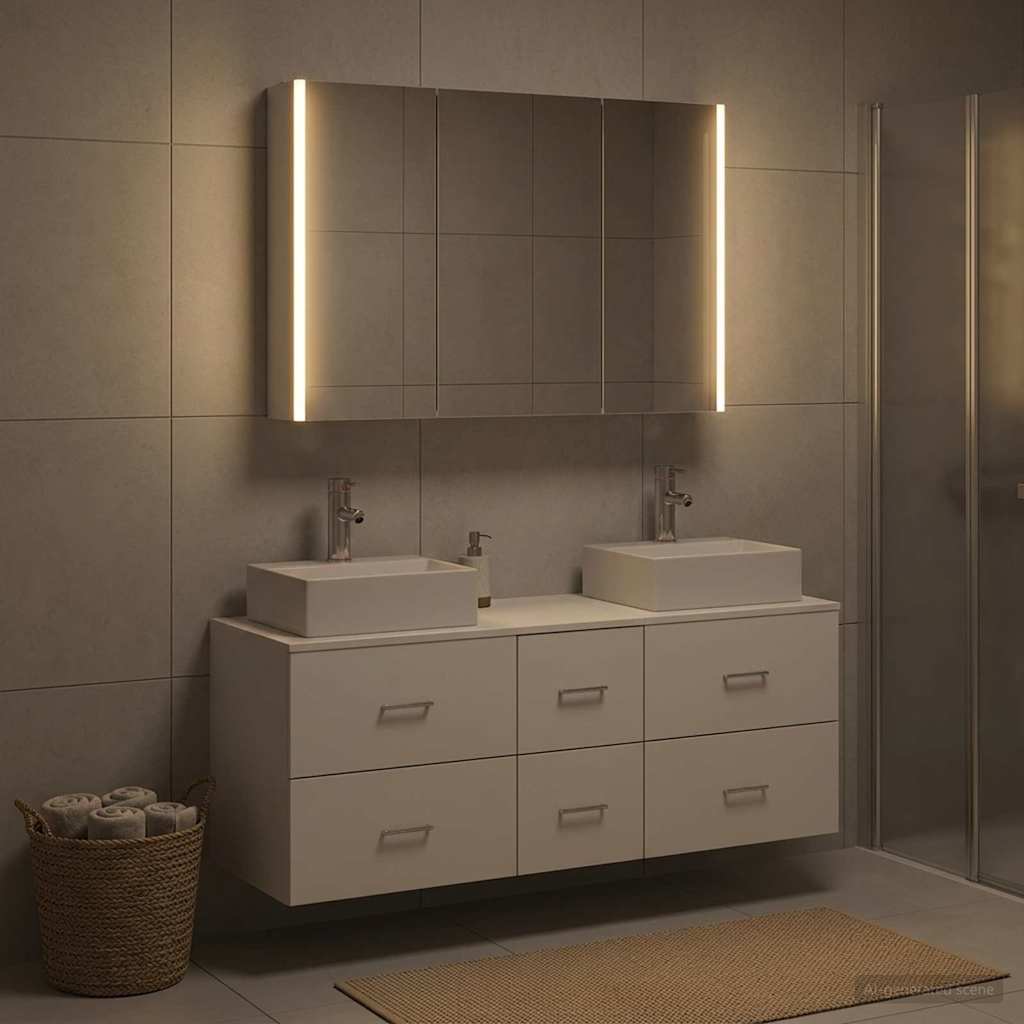 vidaXL Zestaw mebli łazienkowych 4 pcs Biały