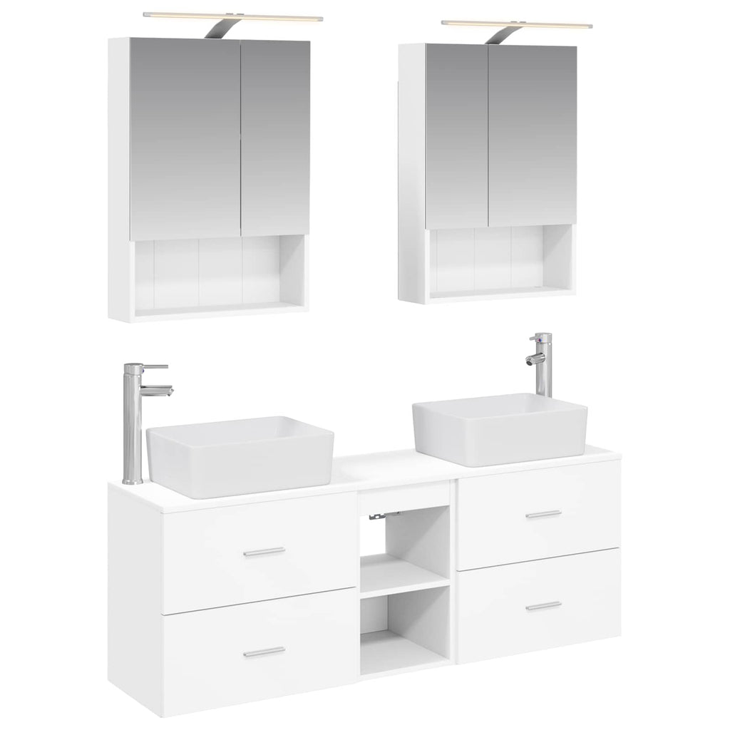 vidaXL Zestaw mebli łazienkowych 5 pcs Biały