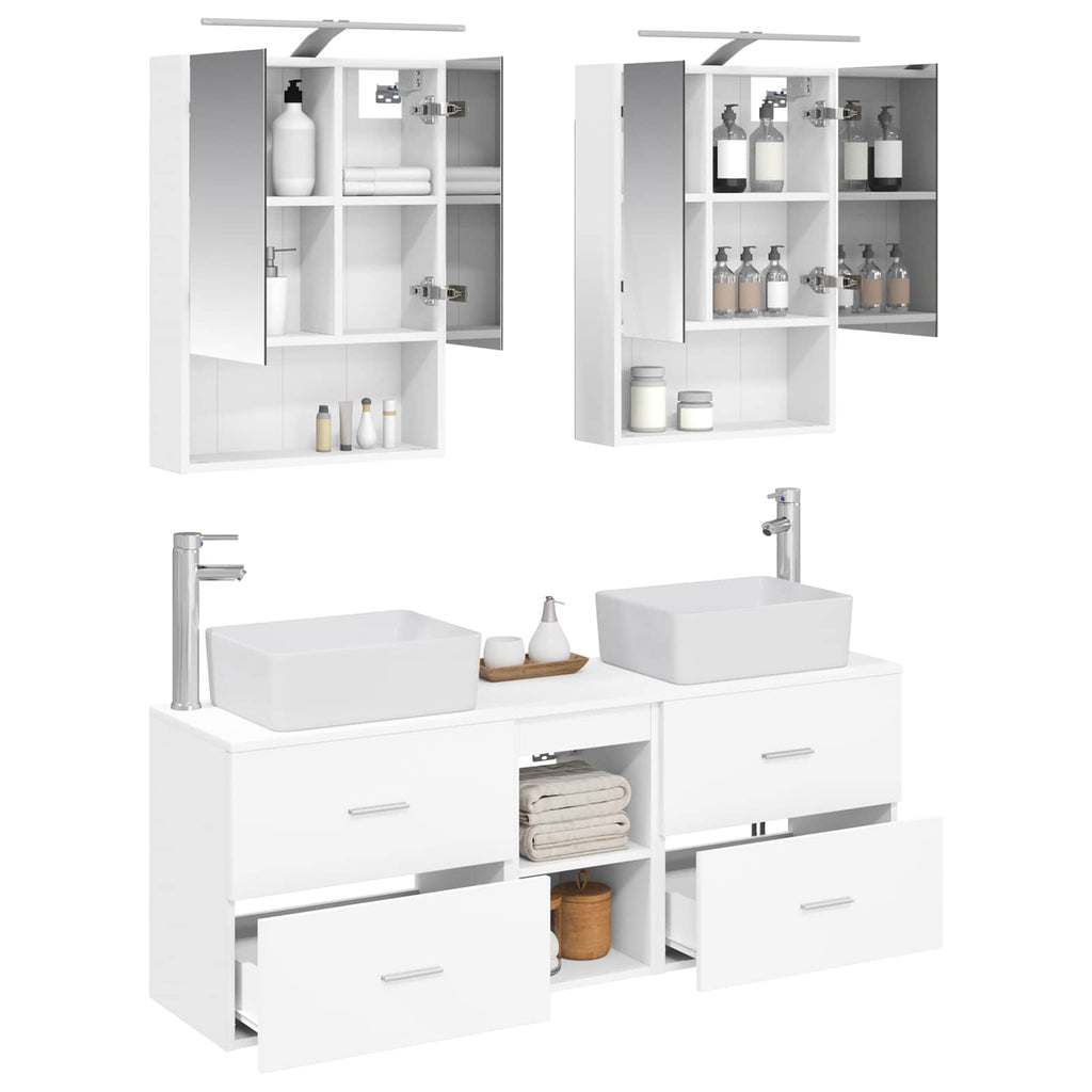 vidaXL Zestaw mebli łazienkowych 5 pcs Biały