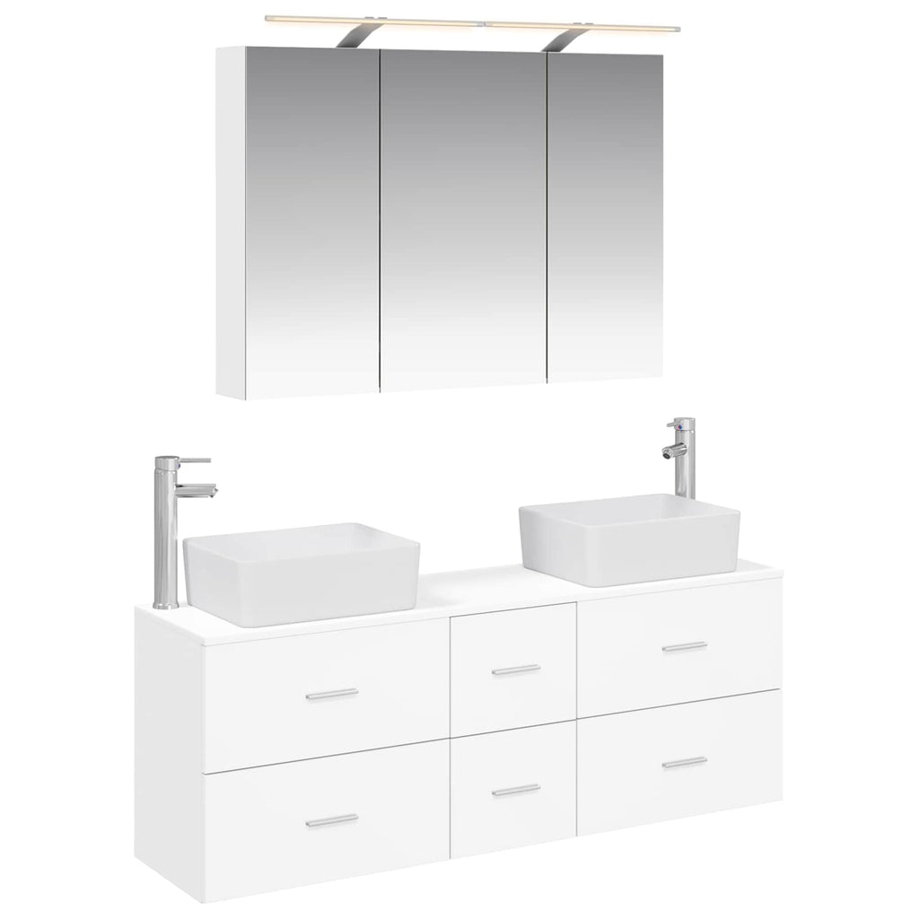 vidaXL Zestaw mebli łazienkowych 4 pcs Biały