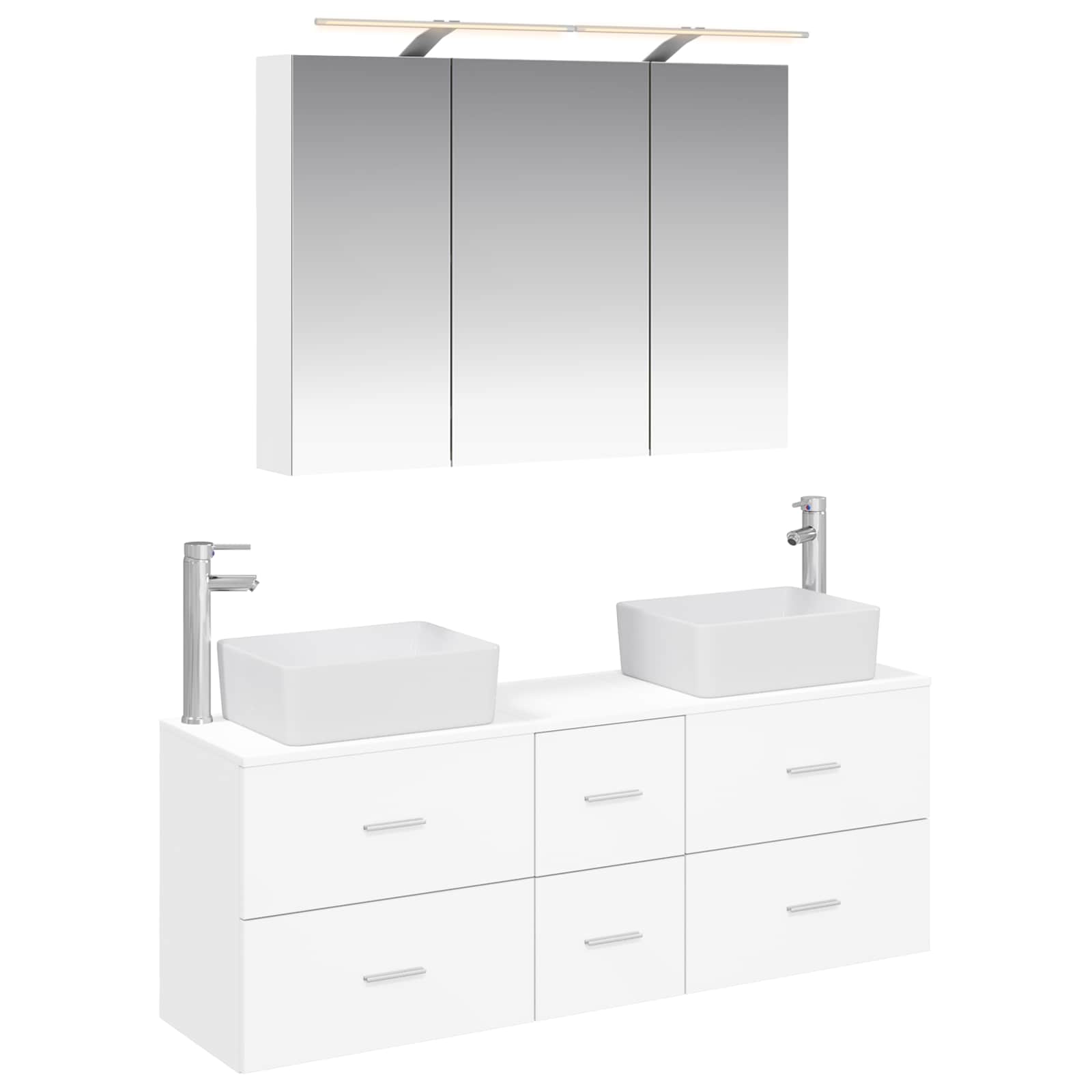 vidaXL Zestaw mebli łazienkowych 4 pcs Biały