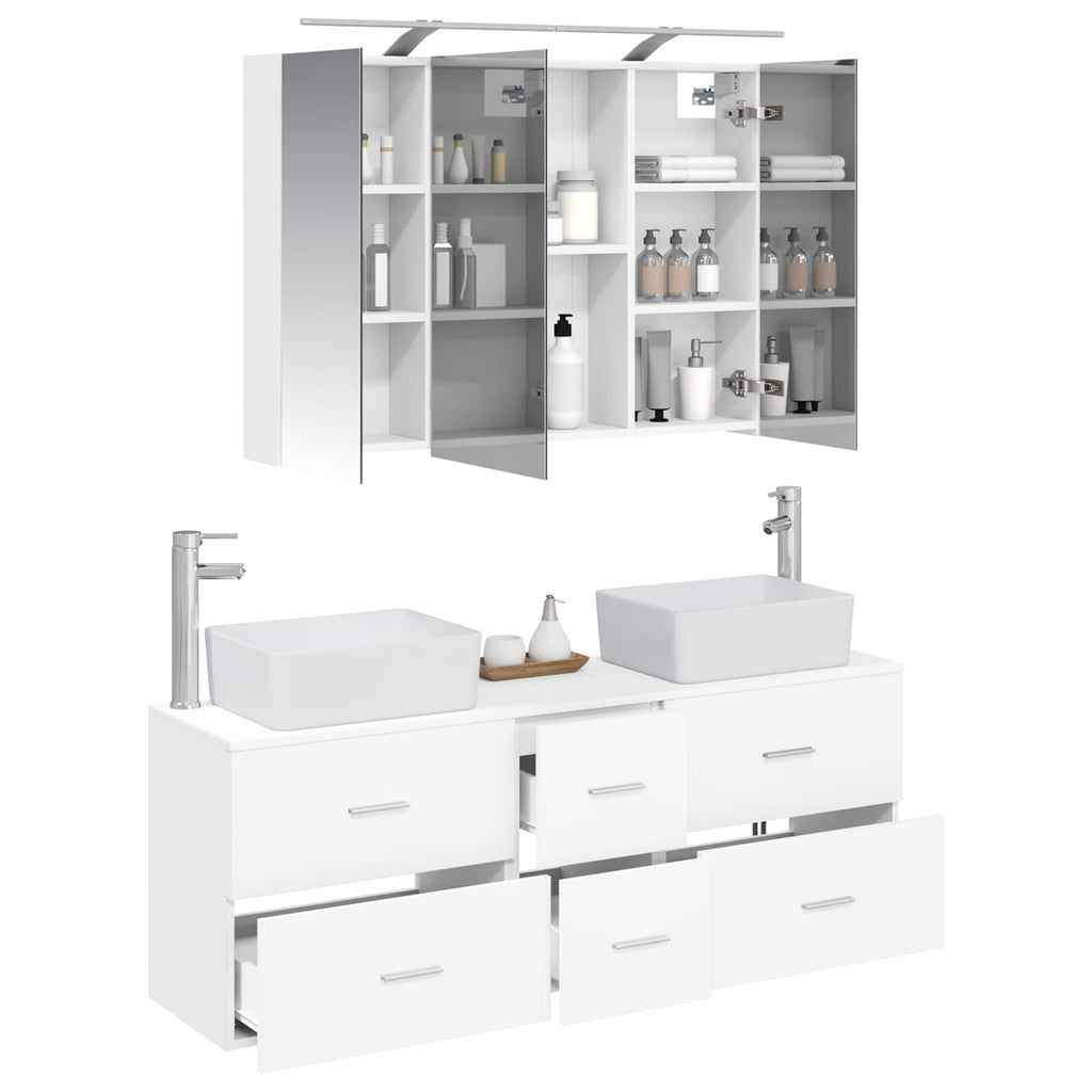 vidaXL Zestaw mebli łazienkowych 4 pcs Biały