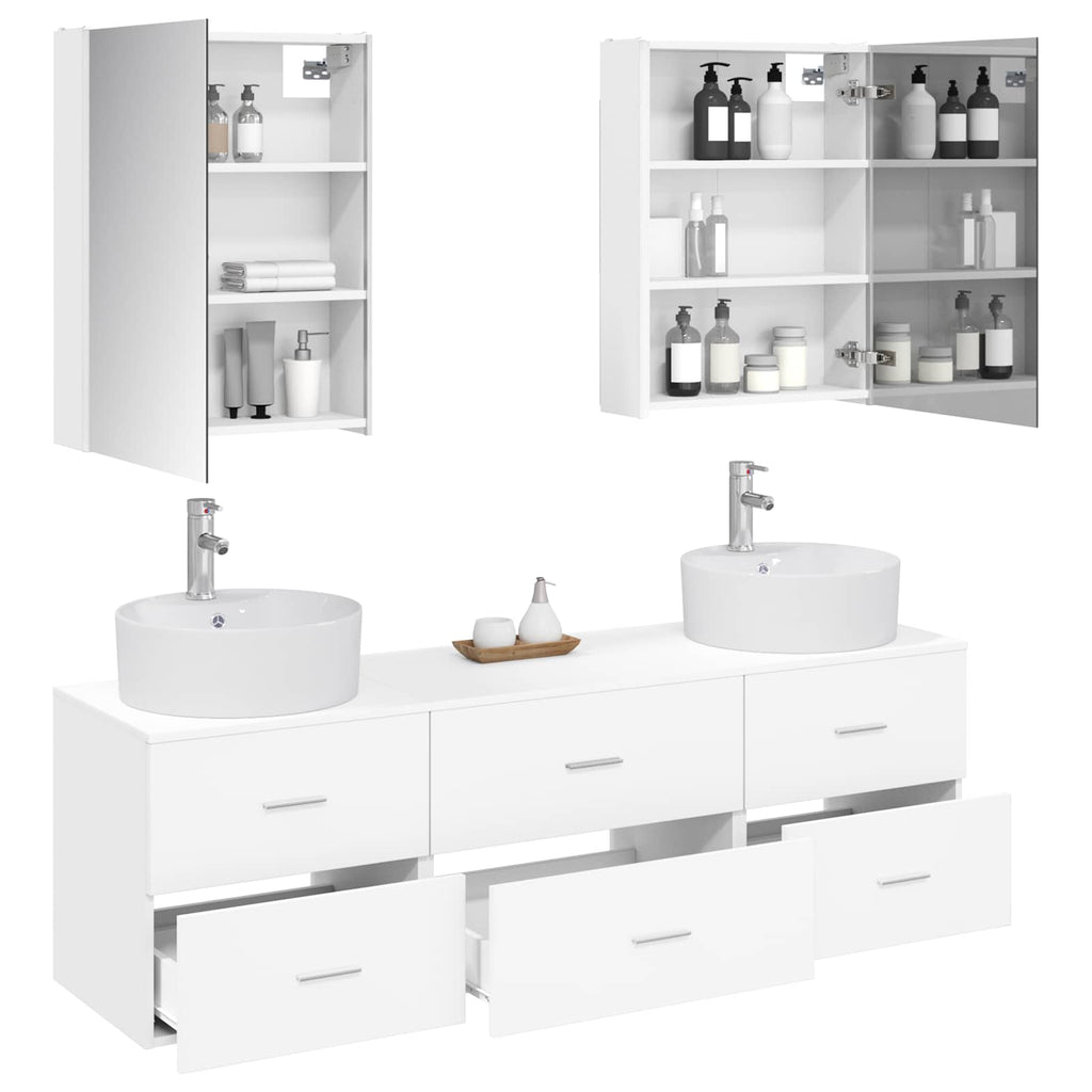 vidaXL Zestaw mebli łazienkowych 5 pcs Biały
