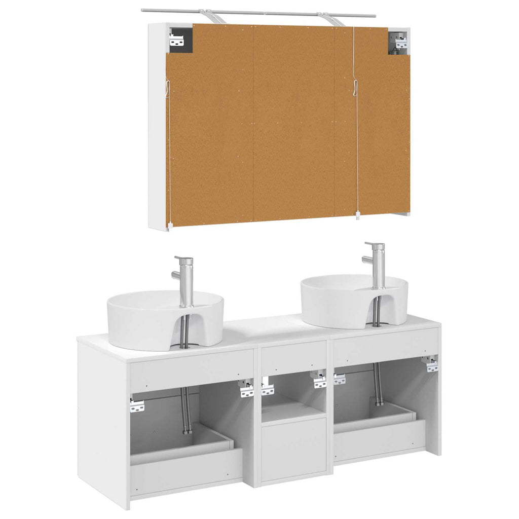 vidaXL Zestaw mebli łazienkowych 4 pcs Biały