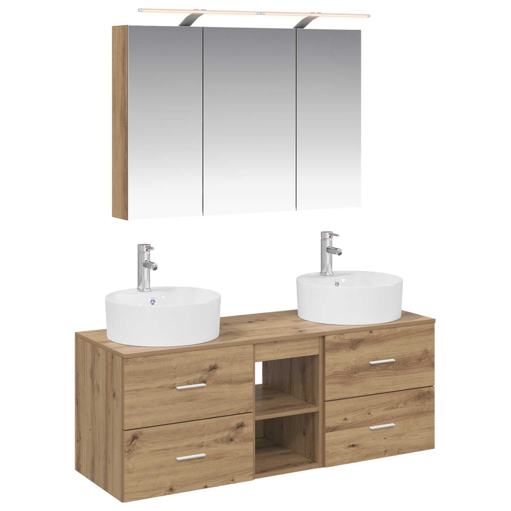 vidaXL Zestaw mebli łazienkowych 4 pcs Dąb artisan